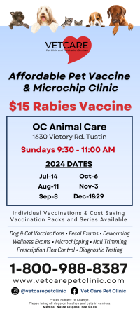 Vet Care Pet Vaccine Clinic_2024 Dates