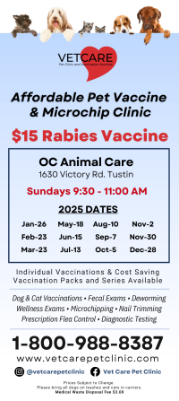 2025 VetCare Clinic Dates