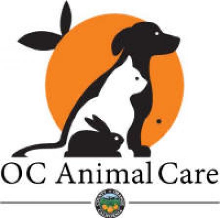 Orange County Animal Care logo of a rabbit, cat, dog and orange