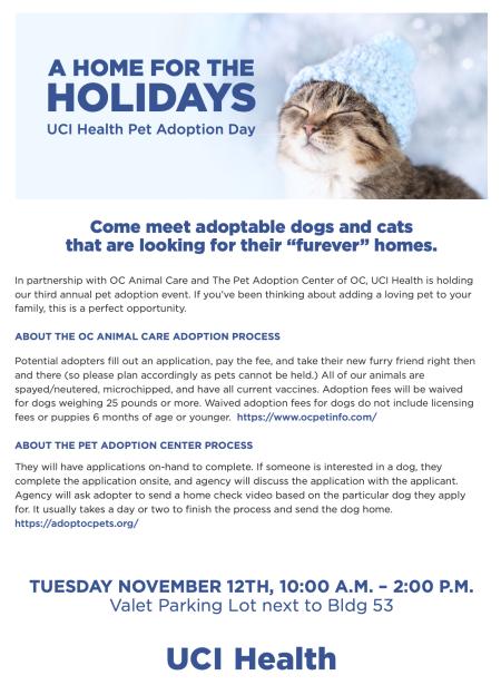 UCI Health Annual Pet Adoption Event_11.12.24