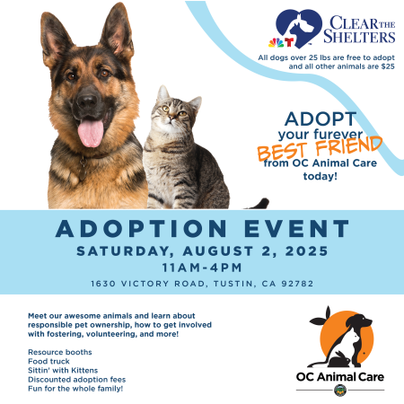 Clear the Shelter August 2025 Adoption Event